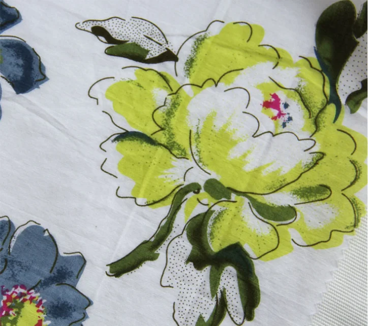 100% хлопчатобумажная ткань из вуали, хлопчатобумажная ткань с принтом хорошего качества для женских платьев