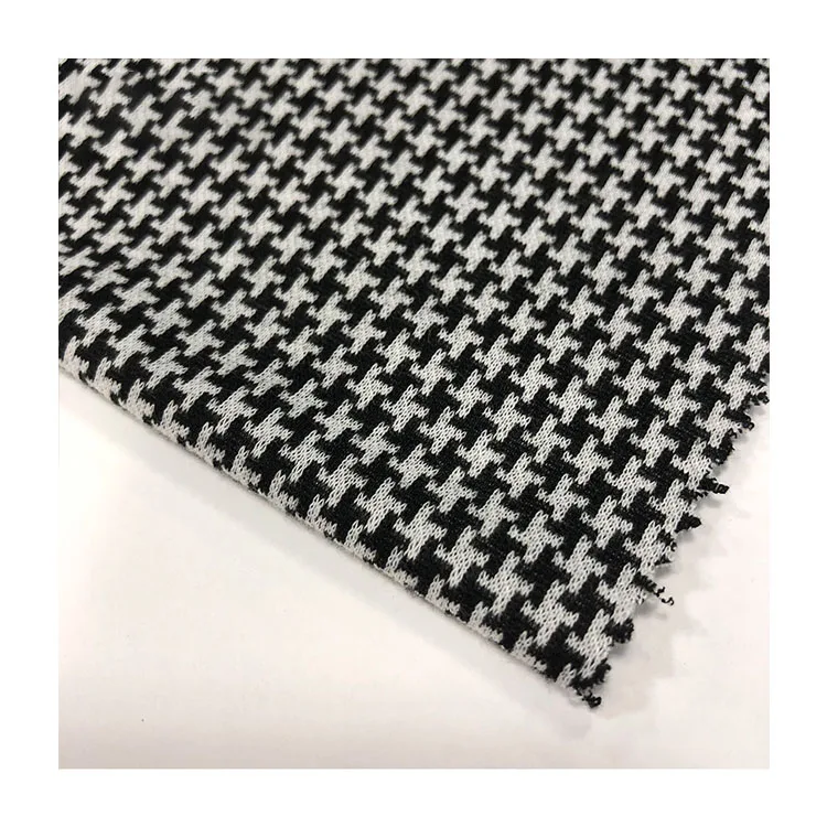 
SHINEDE 2020 Textile popular little birds check knitting jacquard fabric 