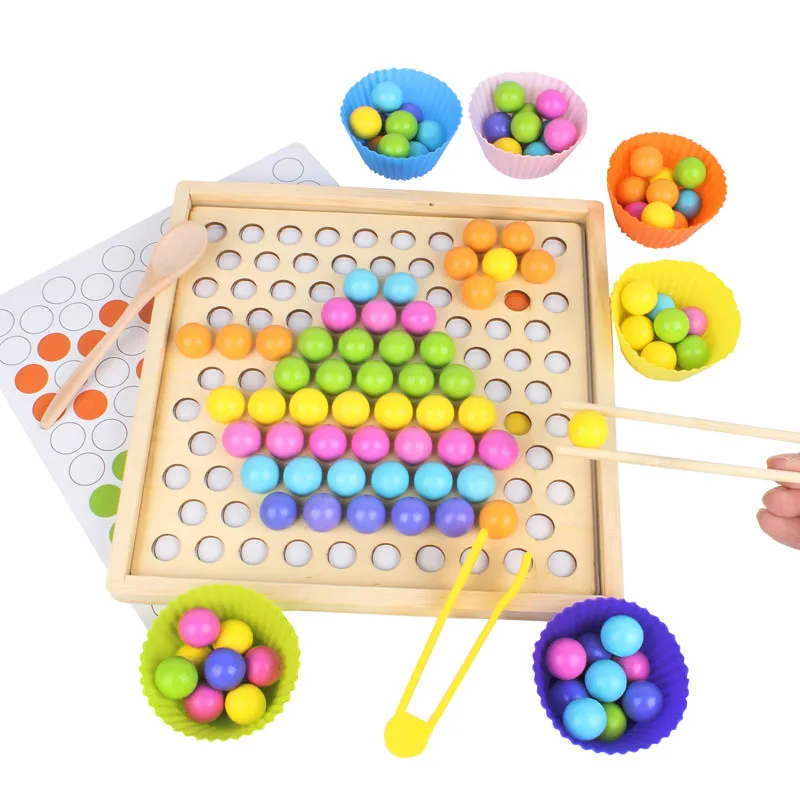 Kids Wooden Montessori Toys Memory Match Stick Educational Color Cognitive Geometric Shape Puzzles Toys For Children