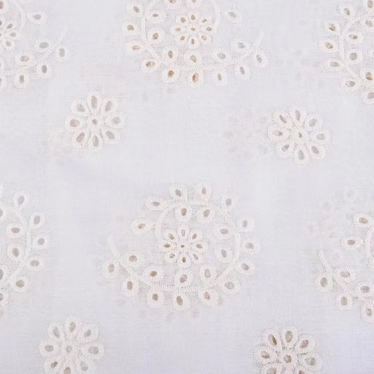 Technology Manufacturer Competitive Good Price Broderie Anglaise Eyelet Fabric For Clothing Cotton Embroidery