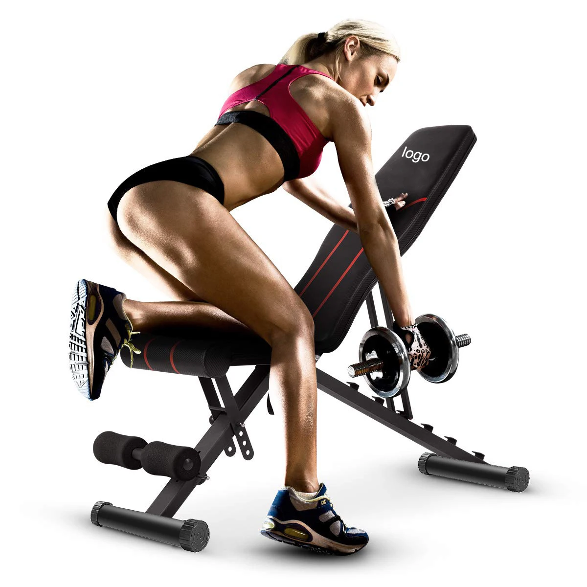  Multi In stock wholesale training gym foldable fitness Press Barbell Bed adjustable weight Lifting dumbbell