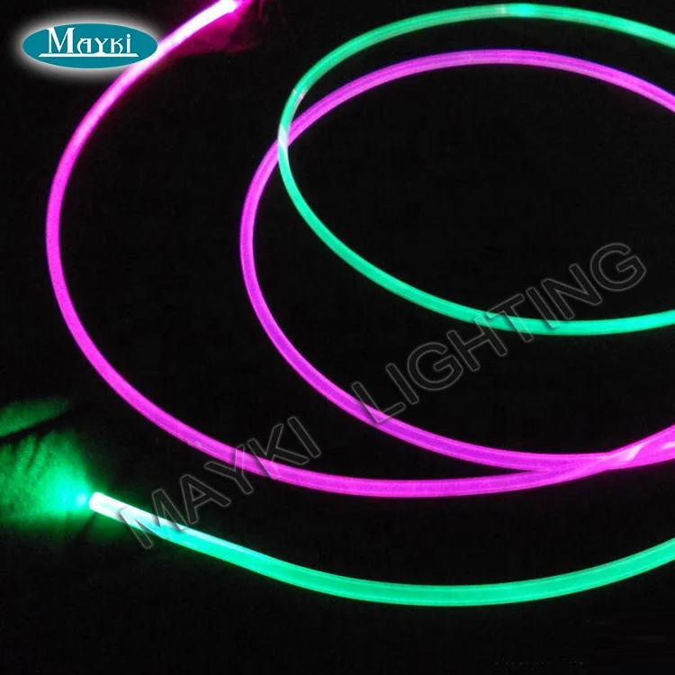 1.5mm to 14mm side spot glow fiber optic light cable for pool car indoor using