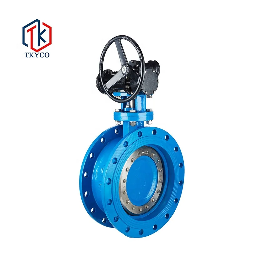 Taike China factory manufactures cheap GB stainless steel flanged triple eccentric butterfly valves
