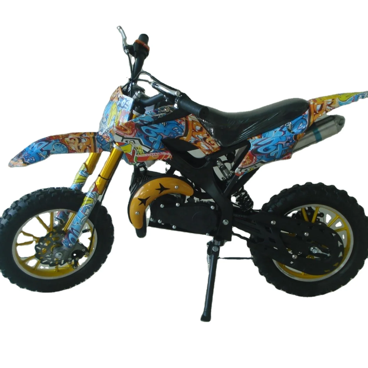Cool New pull start 49cc 2stoke camouflage super mini moto cross pocket dirt bike for kids with CE