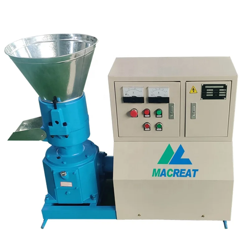 MACREAT 2023 provide professional automatic homemade  goats chicken and pig animal feed wood pellet machine