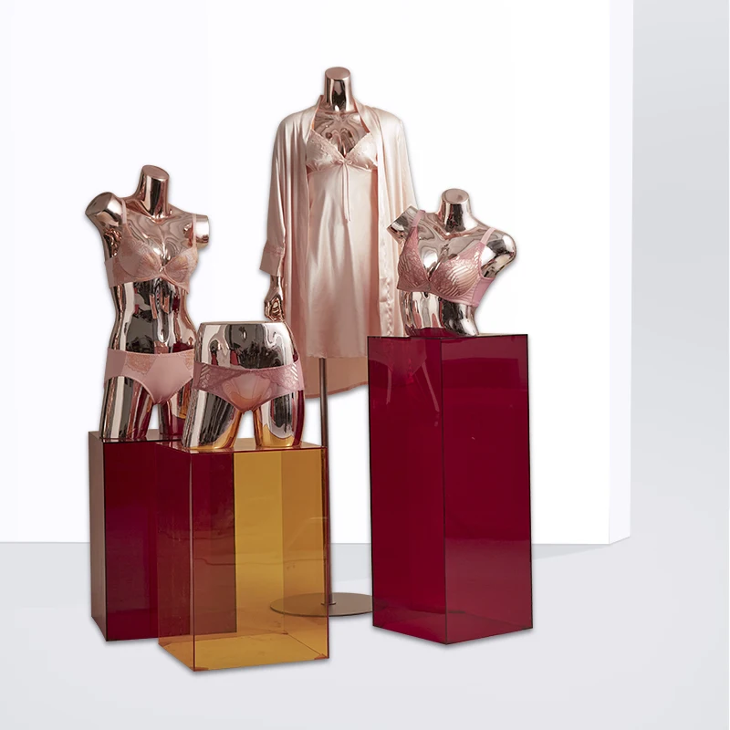 
high quality fashion full body electroplating rose gold mannequin from Zihe 