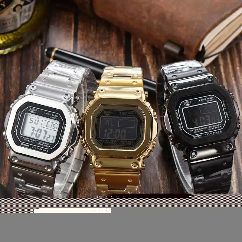 Amazon sell hot Hip hop Water ghost plate 24K diamond quartz watches
