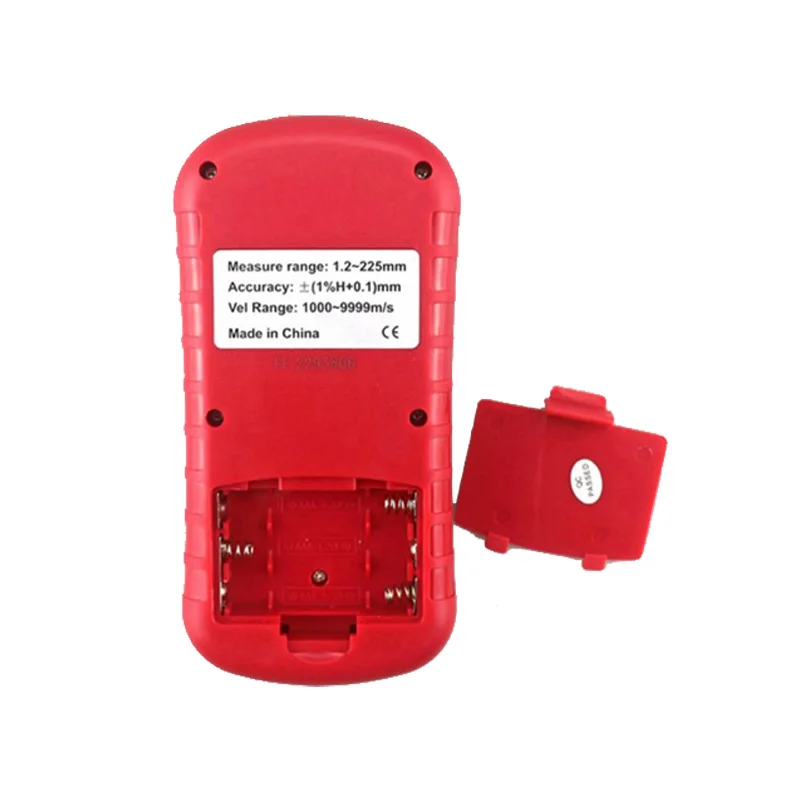 GM100 LCD Digital Ultrasonic Thickness Gauge Tester Depth Gauge + Sound Velocity Meter Range 1.2~225mm