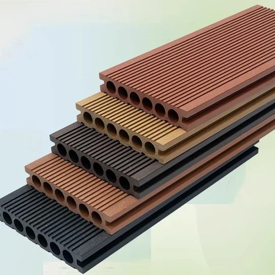 Modern Design Waterproof WPC Composite Decking Teak Wood Plastic Grain Surface Outdoor Garden Exterior Floor Decking Made Oak