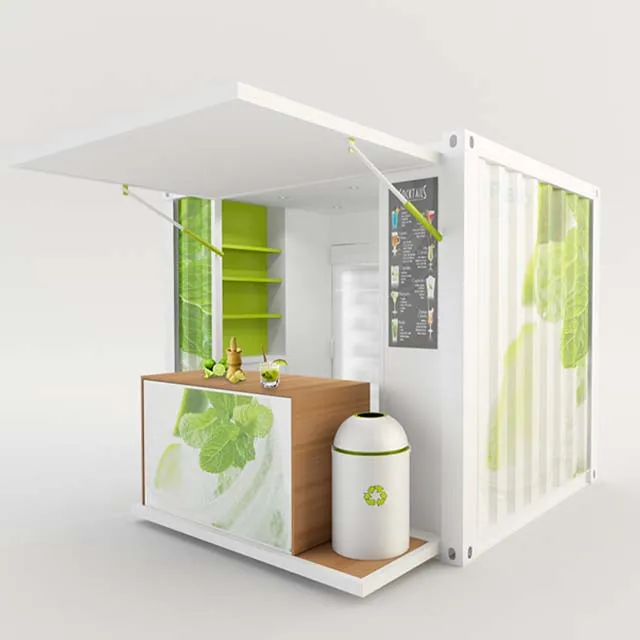 Modular Cheap House Building product container residential box Modular Kiosk GRO fiberglass Construction
