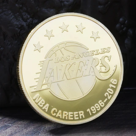 Kobe Bryant 1978-2020 set 4 gold silver plated metal decorative coin, NBA Lakers MBMBA players Commemorative Coins