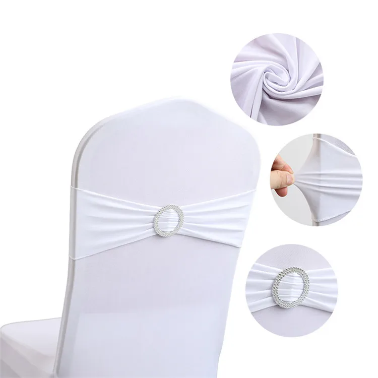 Stretch Spandex Chair Sash Bows Wedding Gold Black Sashes Pink for Party