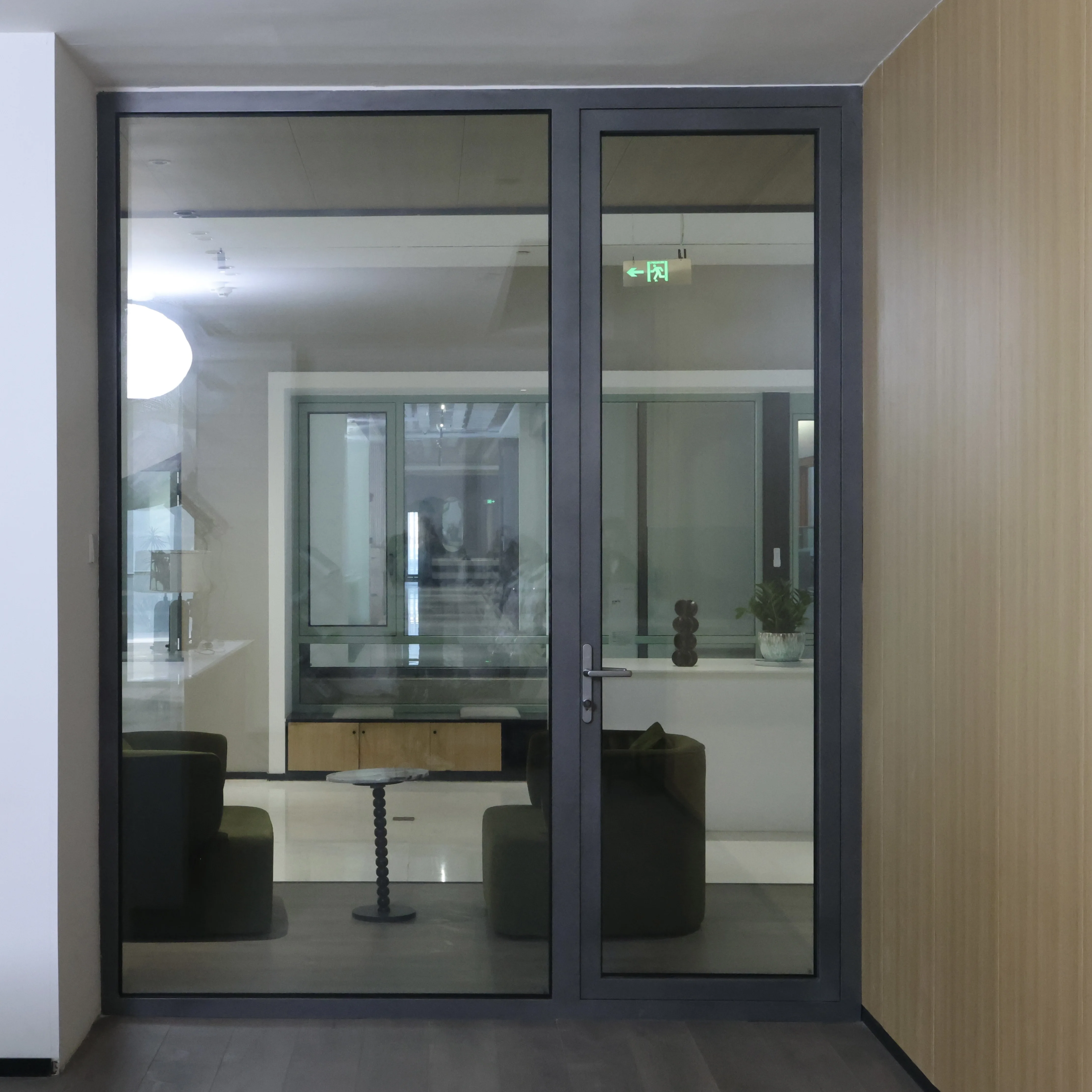 Commercial  Glass House Doors Triple Glazed Aluminium Doors Glass Patio Doors
