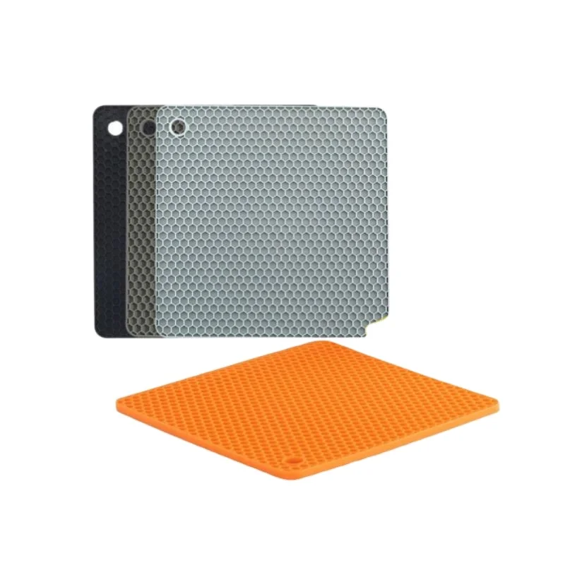 Silicone Honeycomb Pad Pot Holders Drying Mat Non-Slip Durable Flexible Easy to wash and Dry Silicone Trivet Mats