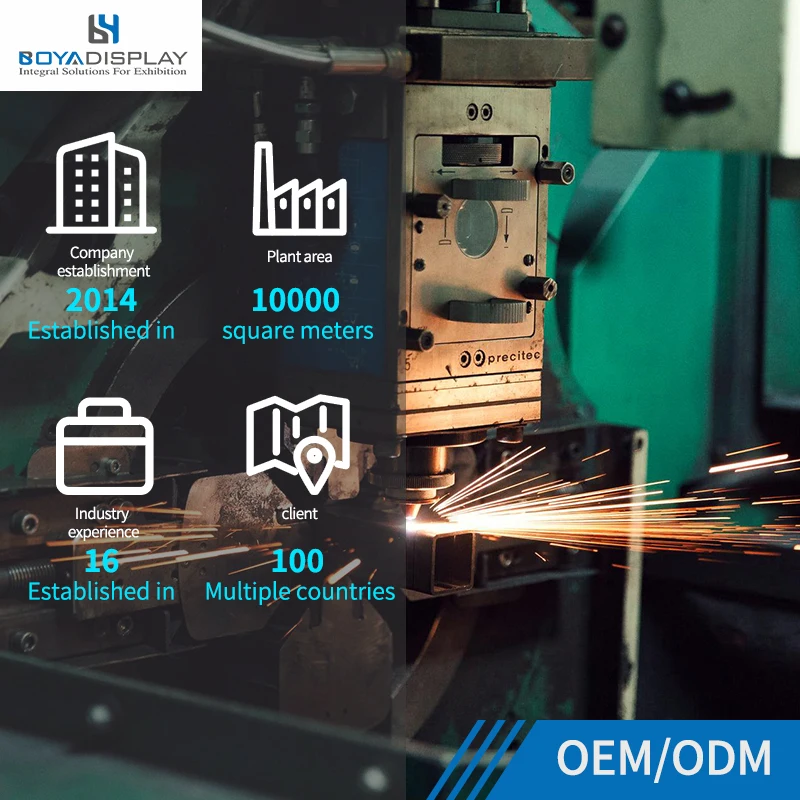 Boya Customized Exhibition Metal Marble Artificial Granite Quartz 20 Layer Sample Ceramic Tile Racks Stone Display Stand