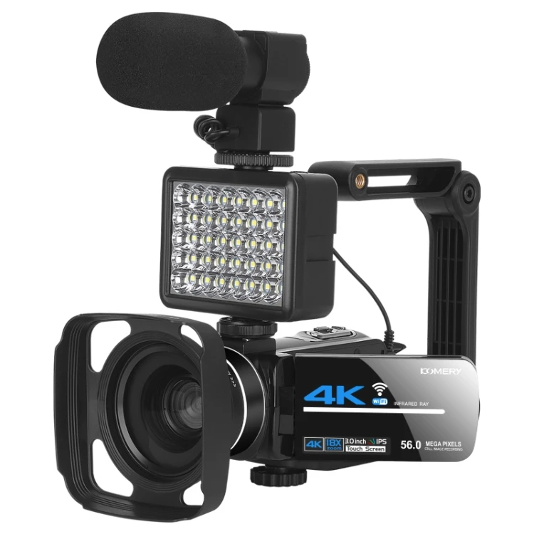 KOMERY AF2 5600PX 18X Zoom 4K цифровая видеокамера с стабилизаторами комплект видеокамеры