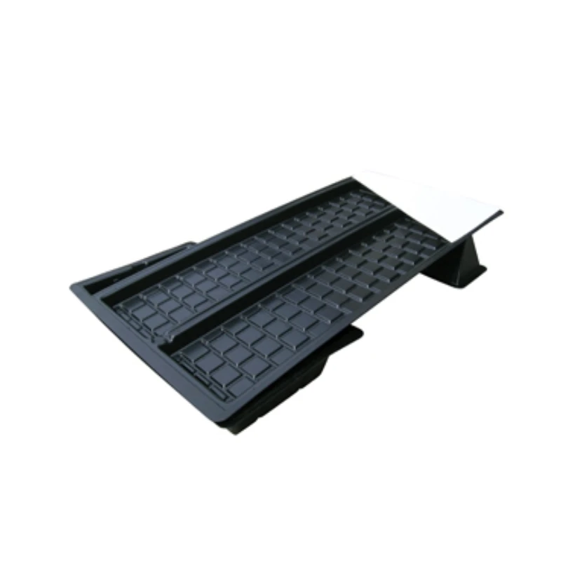 Customized Abs Microgreen Tray Black Hydroponic Grow Tray Plant Seeding Flat Trays Vacuum Forming Plastic