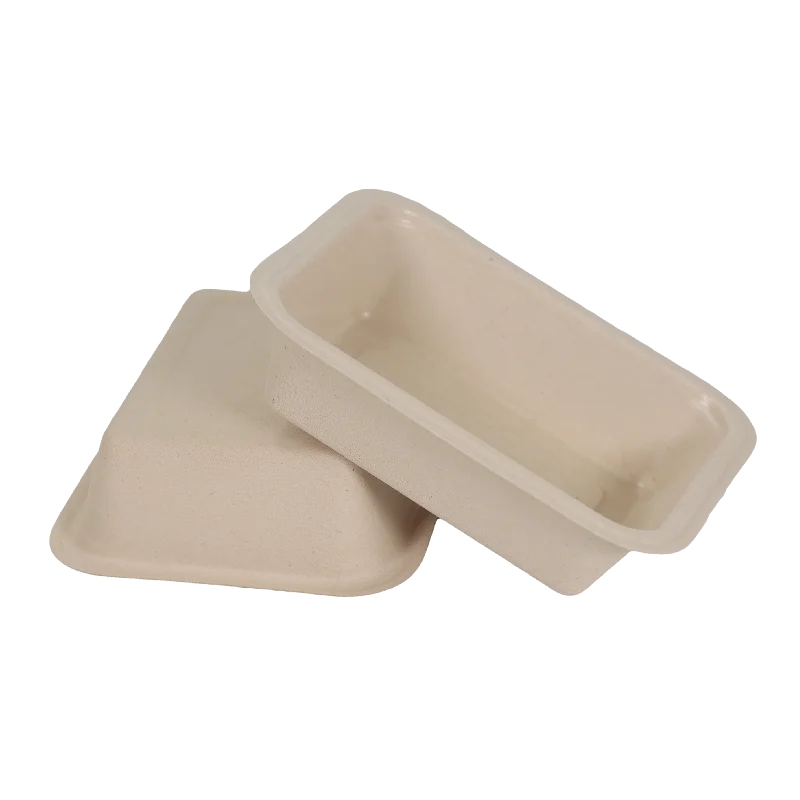 Biodegradable Bamboo Bento Lunch Box Restaurant Takeaway Clamshell Food Container Sugarcane Paper Bagasse