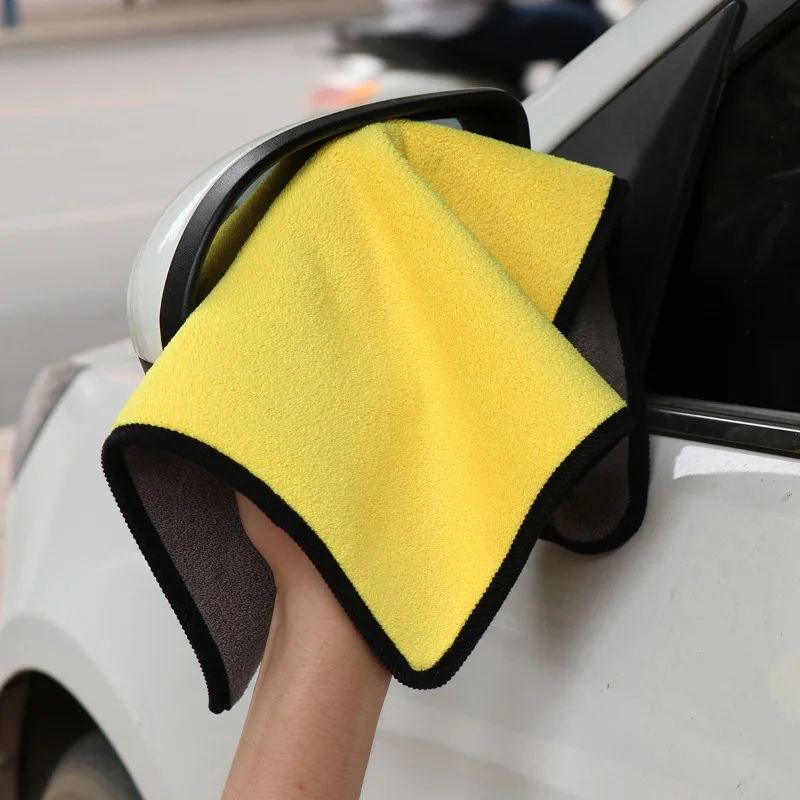 Custom 500gsm 600gsm 800gsm Microfiber Cleaning Cloth Car Absorbent Drying quick dry towels With Embossed Logo