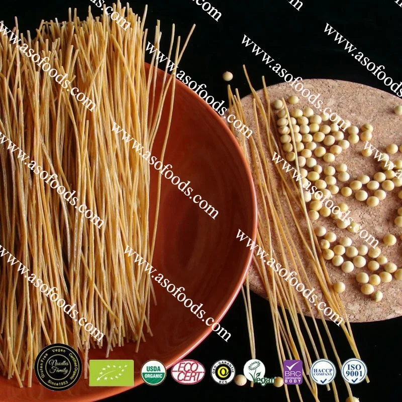 Organic Low Carb Legumes Soybean Pasta of Spaghetti and Fettuccine Gluten Ree BRC Vegan Low Carb Full Customization Hand Made