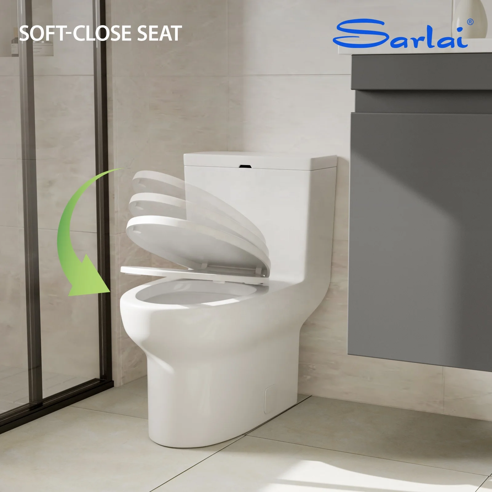 European Standard Ceramic Water Closet Floor Mounted One Piece Toilet  Hotel Sanitary Ware One Piece Water Closet WC Bowl