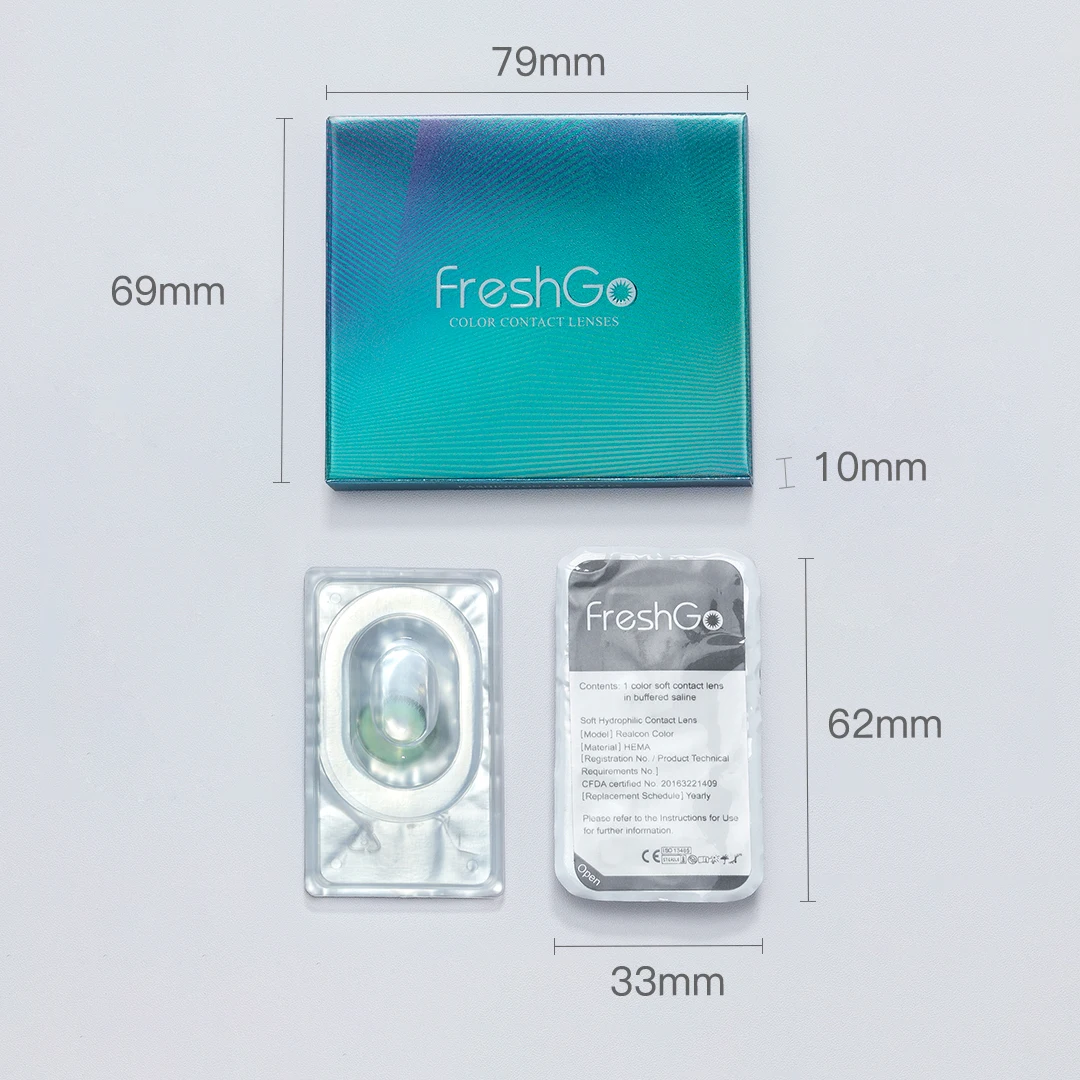 Free design Contact lenses packaging box eye contact lenses paper box low moq contact lenses wholesale lentes de contacto