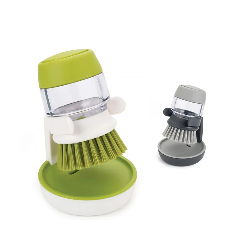 Automatic Liquid Dispenser Cleaner Palm Sponge Dish Cleaning Brush Pot Dish washing Brush Kitchen Soap Dispenser Brush