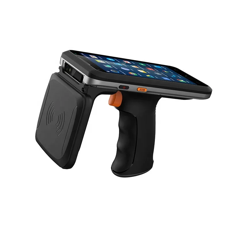 NFC UHF RFID Reader Barcode Laser Scanner Handheld Rugged Android 8.1 machines Based Mobile PDA for Logistic Warehouse