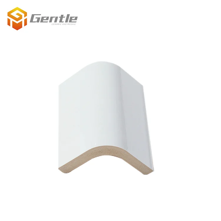 2024 New 110*85MM White Wall Trim Corner Edge Curved Art Tiles