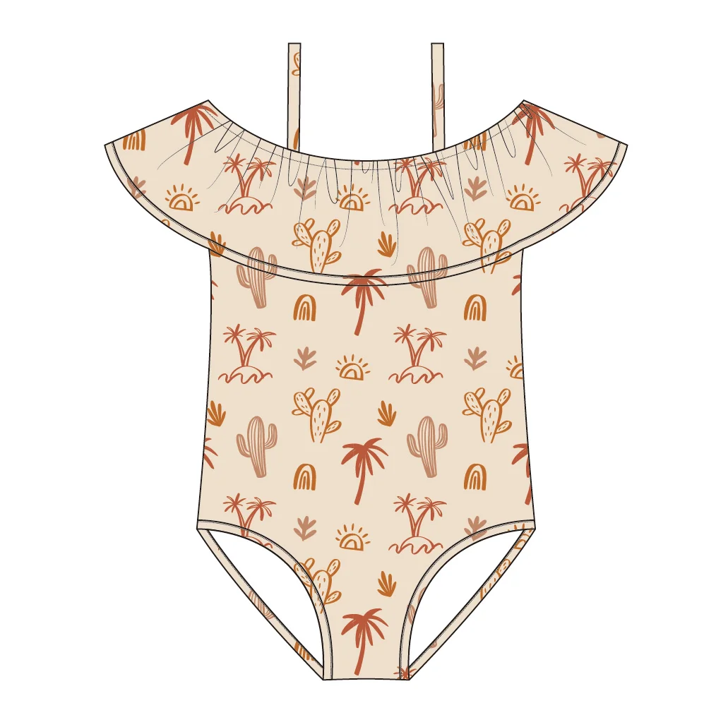 Miranda  Luxury Bathing Suits Kids One Piece Designer Monokini Letter Print Brand Swimsuits Famous Name Children Swimwear