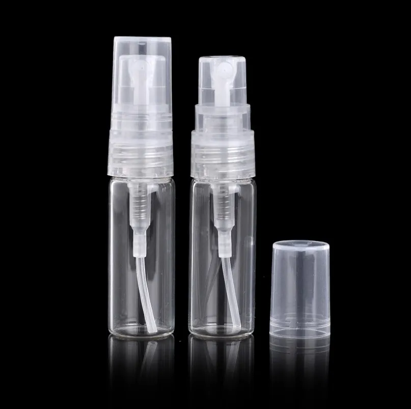 1ml 2 ml 3 ml Liquid Sample Packaging Clear Glass Bottles Vials With Black Screw Cap
