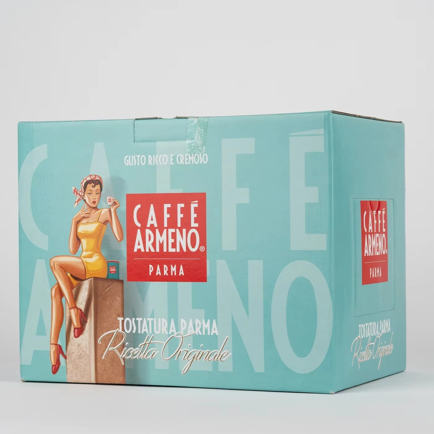 Картонные капсулы для кофе без кофеина от бренда Armeno Caffe Srl упаковка 100 шт. капсул совместимых с Lavazza эспрессо