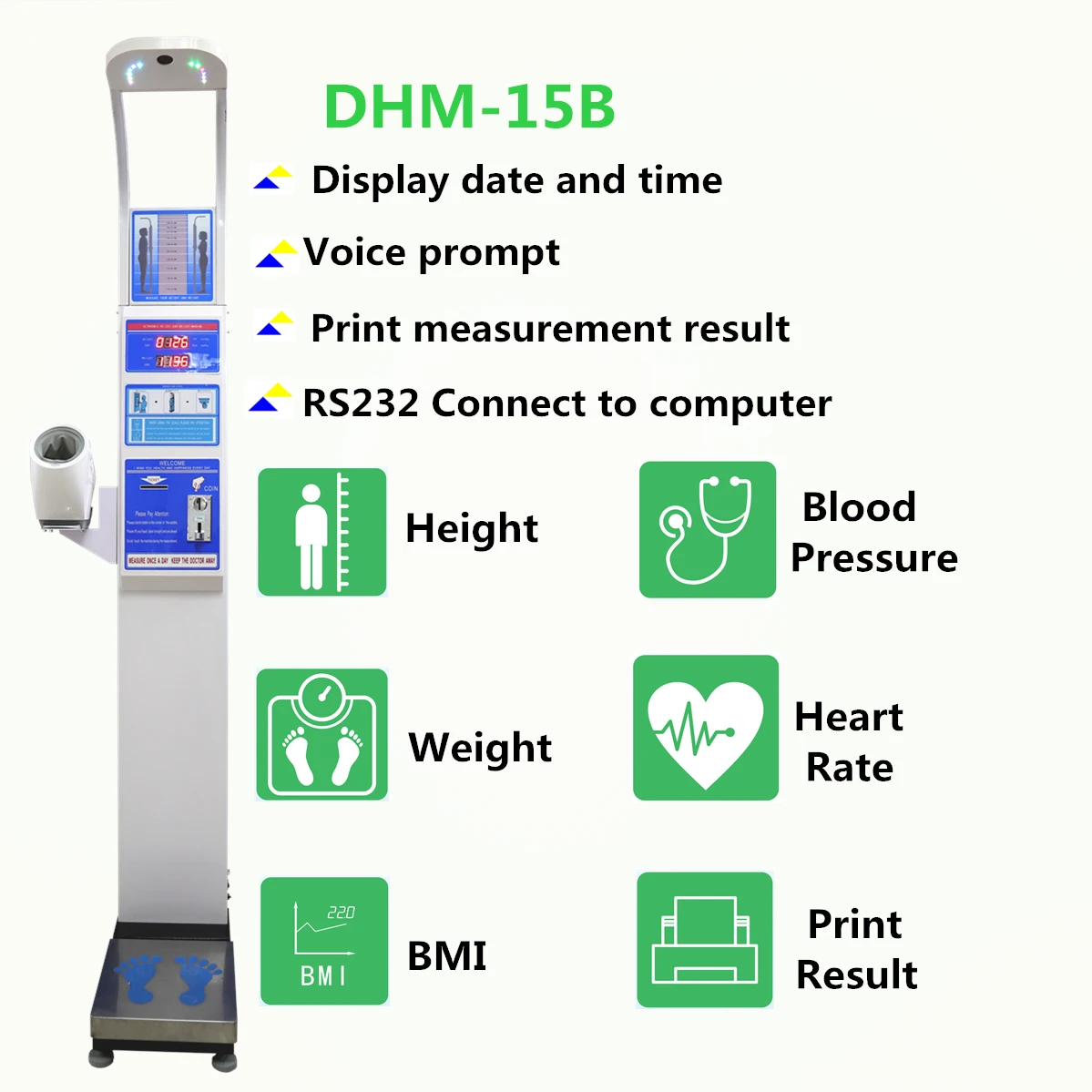 Blood pressure coin operated Height Weight  Scale Balance With CE  Certification