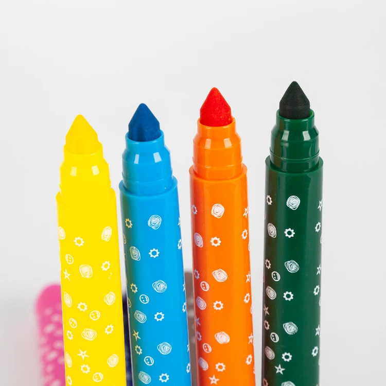 Zhongcai Cheap Kids Portable 12 Color Marker Pen Washable Water Color Pen Set