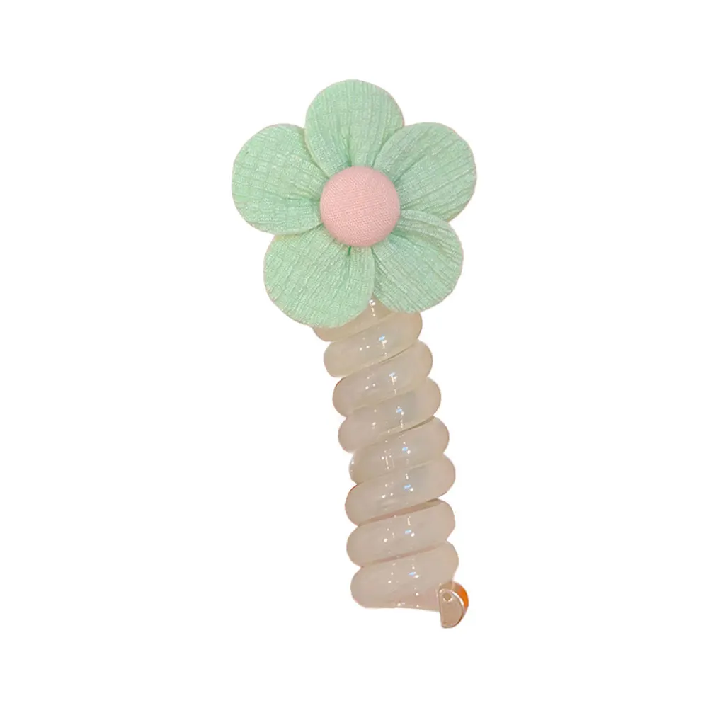 Candy Color Cute Ponytail Telephone Wire Hair Bands For Girls Rubber Hair Ties Bundle Scrunchies Hair Accessories Women Headband