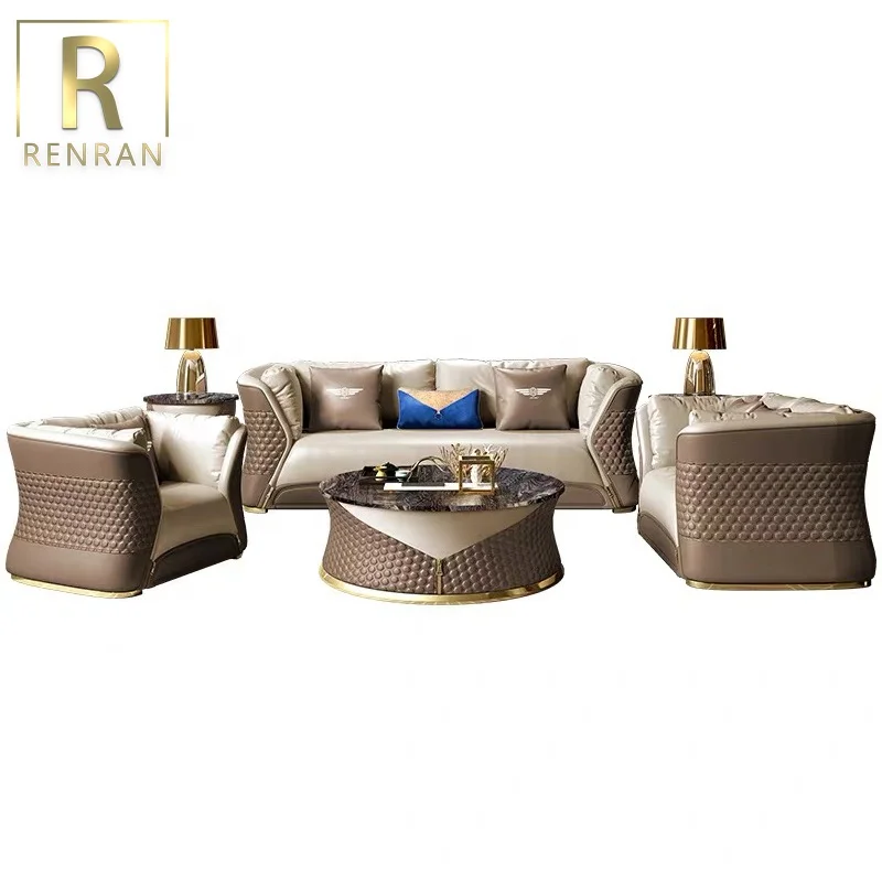 Nordic elegant sofa modern design couch living room sofa good quality used italy Leather sofa