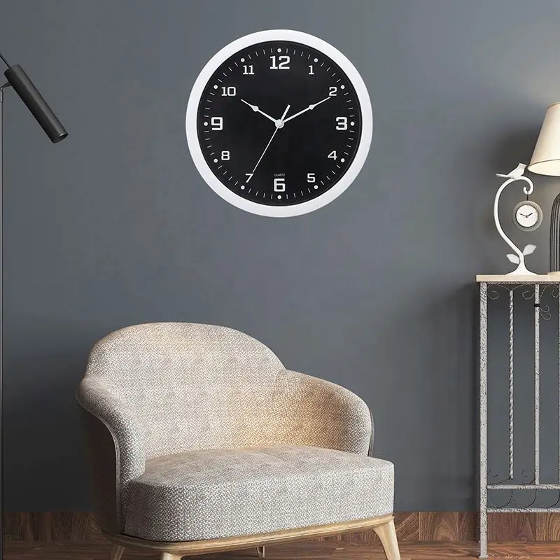 Clock wall  modern Simple Round Design cheap promotion Plastic wall clock