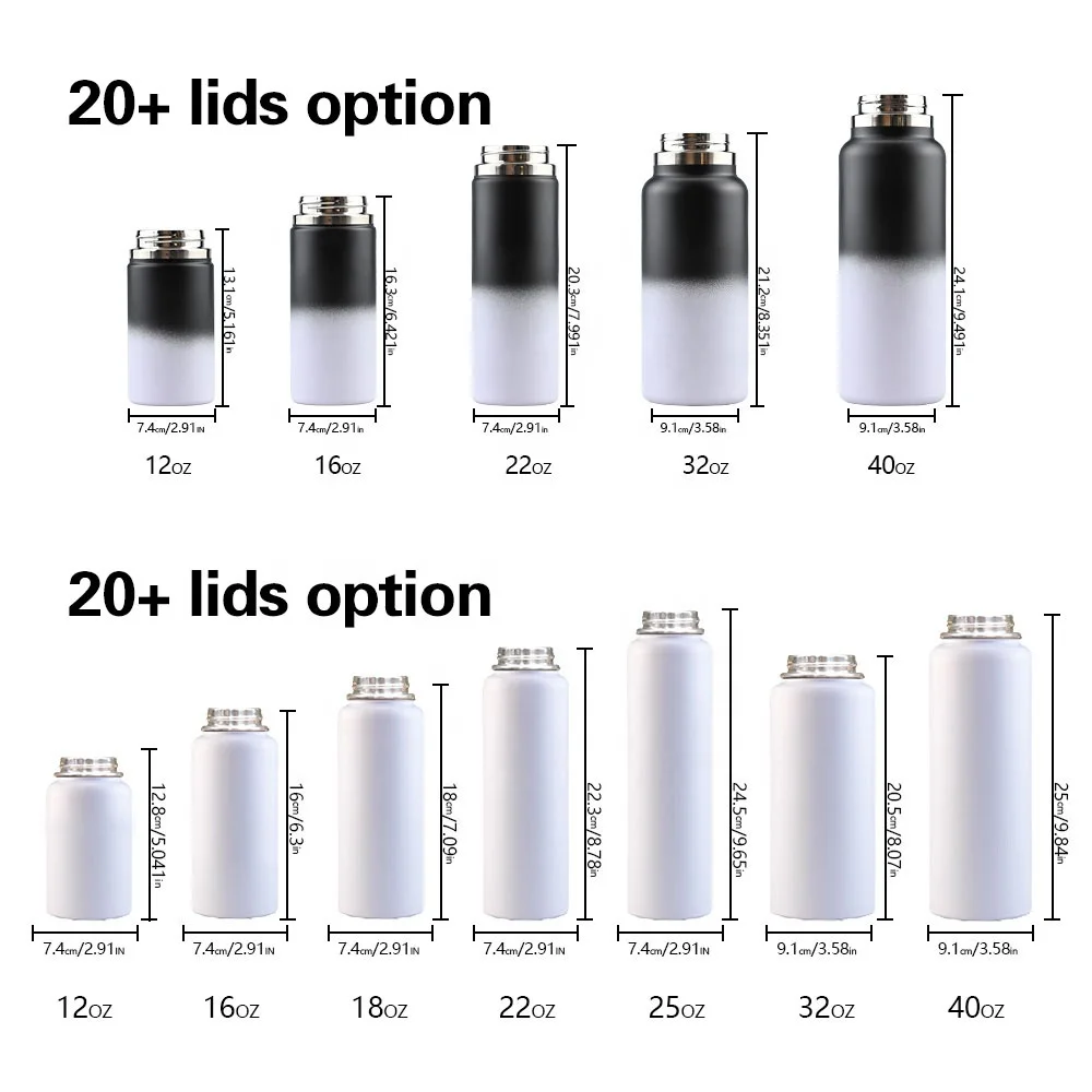 Custom Double Wall Vacuum Insulated hiking Water Bottles Flask Mug Cup 18oz 32oz Stainless Steel Travel Flask vacuum