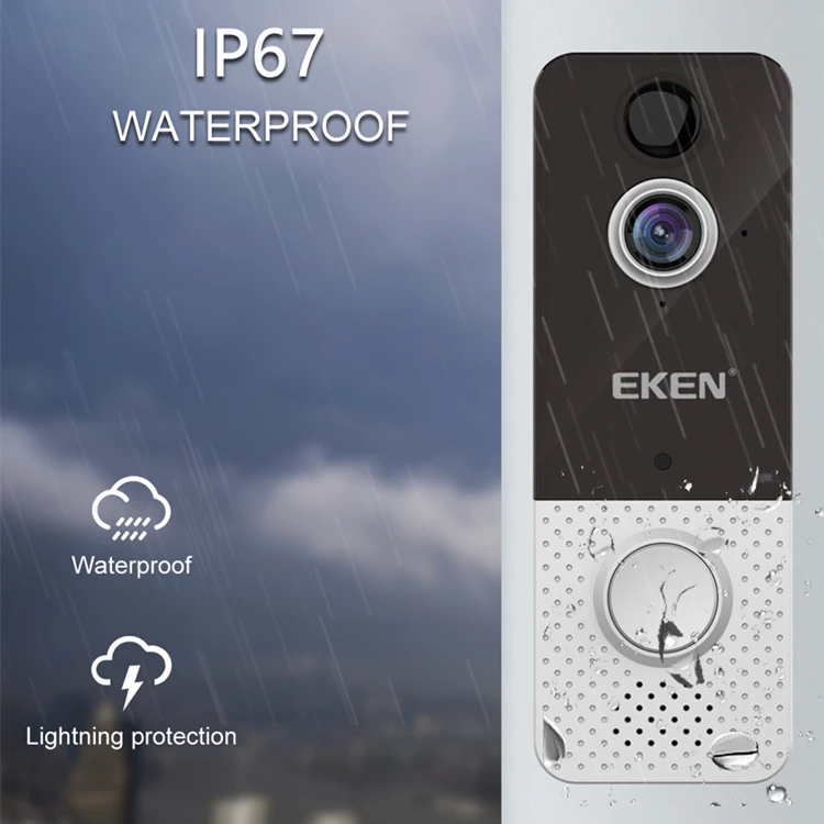 Умный дверной звонок T8 IP-камера 1080P на дверь телефона для квартир инфракрасная сигнализация беспроводной видеодомофон