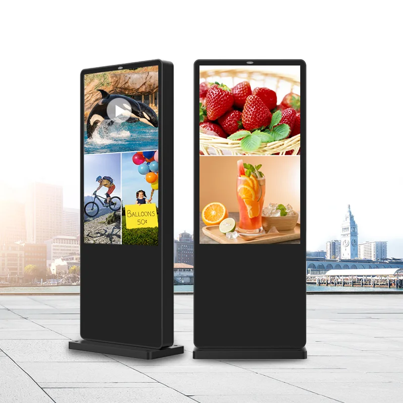 Factory Supplier Large Bus Station Screen Outdoor Floor Free Stand Lcd Display 43/ 49/ 55/ 65 Inch Other Advertising Equipment