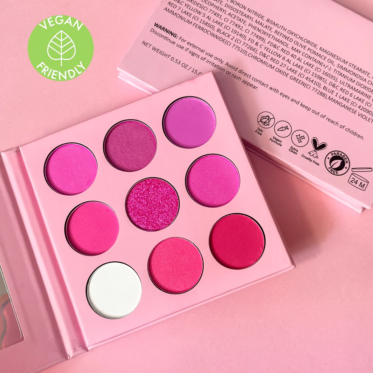 Long Lasting Custom Logo Eye Shadow Matte Nude Shimmer Makeup Pallet High Pigmented Waterproof Private Label Eyeshadow Palette