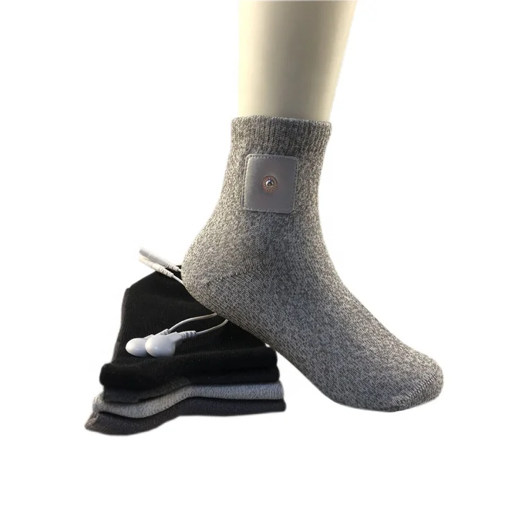 Long size conductive electronic Tens/EMS pulse electrode massage  socks for feet treatment