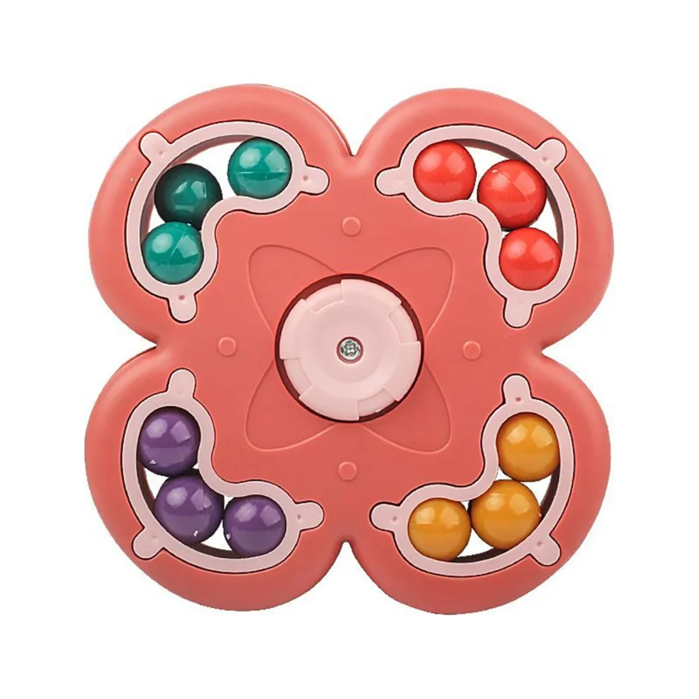 Double-sided Magic Ball Puzzle Cube Toy Finger Top Cube Spinning Rotating Magic Bean Disc Anxiety Relief Fidget Toys For Kids