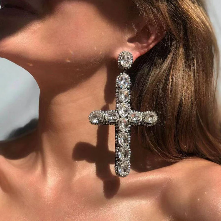 big chandelier pageant rhinestone earrings  luxury 2021 new arrivals trendy dangle drop long bridal earring charms for women