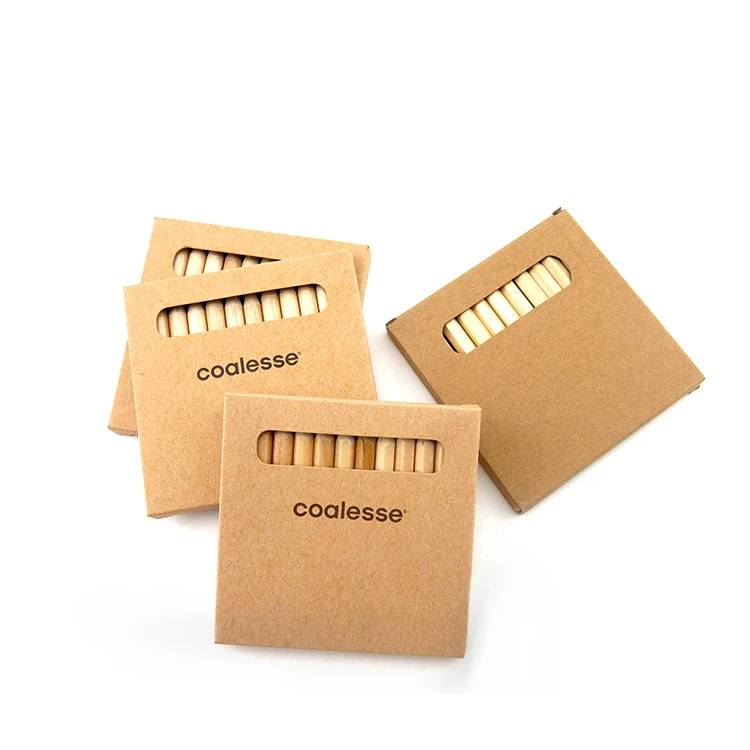Kraft paper box packing 12pcs standard color pencil set