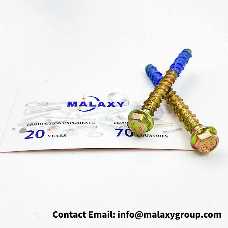 Malaxy M10 Concrete heavy duty thunder bolt ex screw bolt Zinc plated