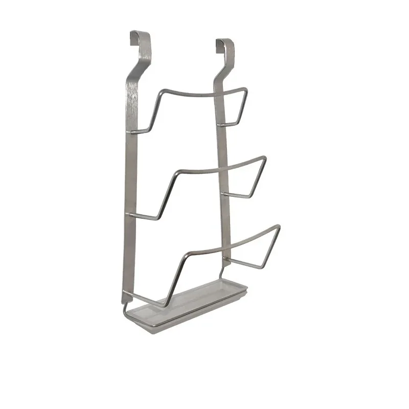 3 Layers Pan Pot Cover Lid Storage Rack Holder Wall-Mounted Stainless Steel Pot Lid Rack