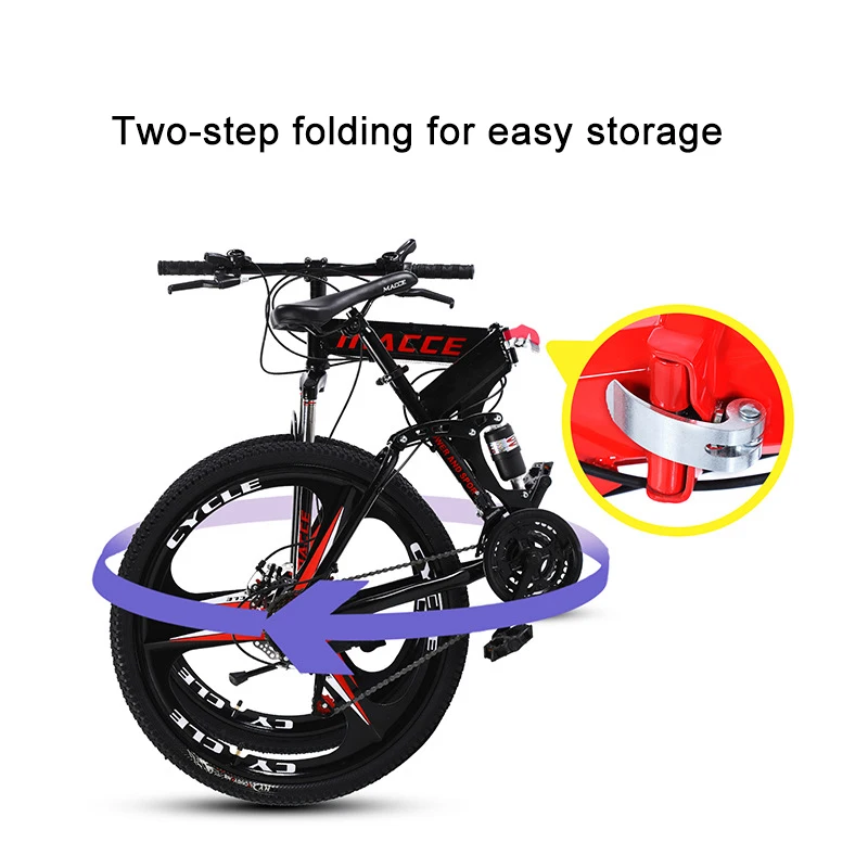 
29 Inch Full Suspension Folded Mountain Bicycle Aluminium Frame Folding Mountain Bike Carbon 29er Men 