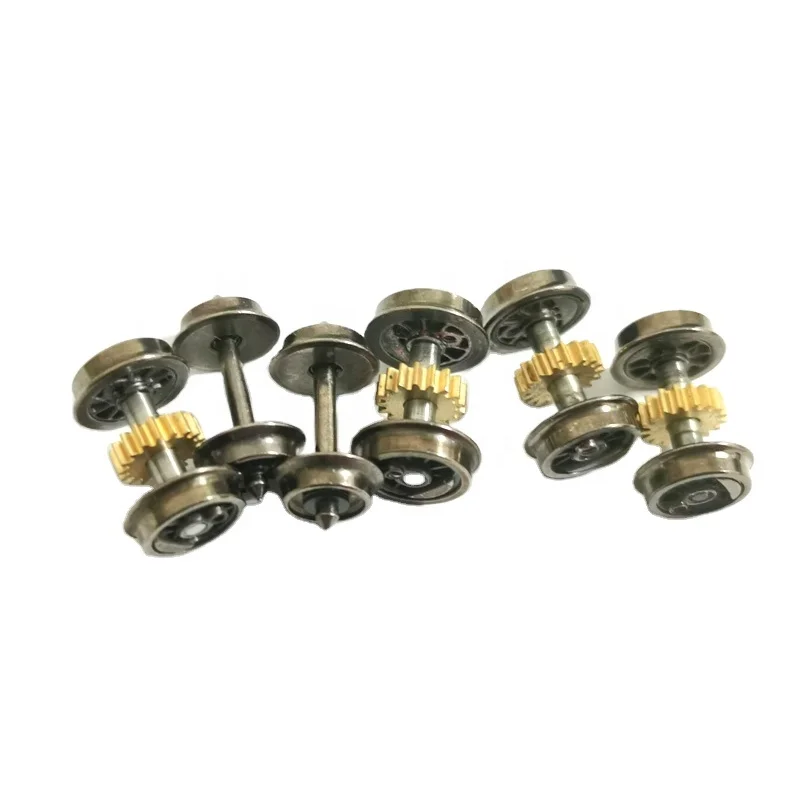 Custom Ho Scale Gun Black Small Toy Train Wheels Model Train Wheels with Gear