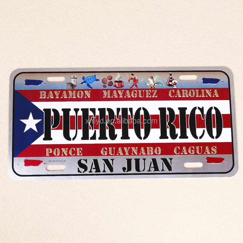 Custom Jdm Style Souvenir USA Mexico Car Number License Plate Aluminum Vehicles Plate For Decoration
